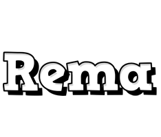Rema snowing logo