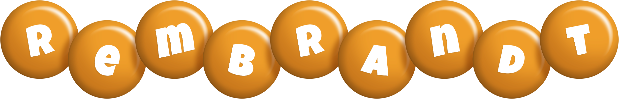 Rembrandt candy-orange logo