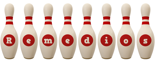 Remedios bowling-pin logo