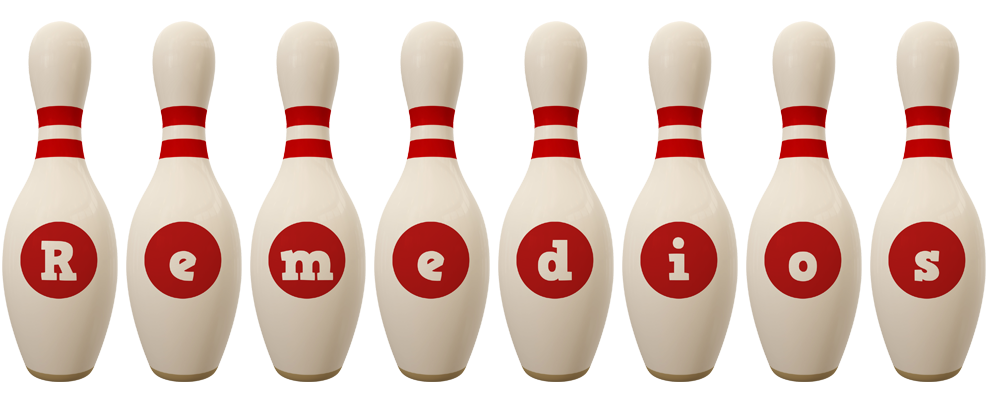 Remedios bowling-pin logo