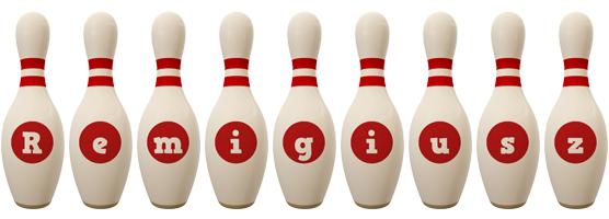 Remigiusz bowling-pin logo
