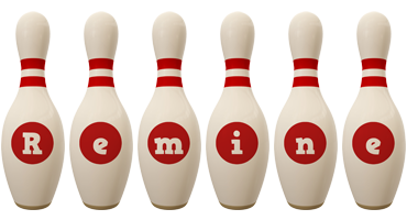 Remine bowling-pin logo
