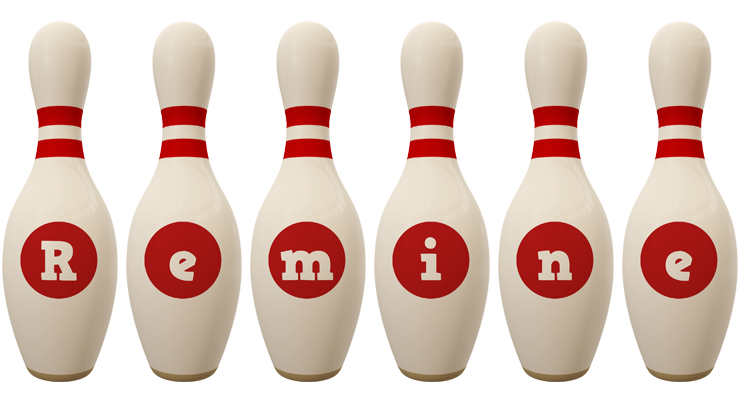 Remine bowling-pin logo
