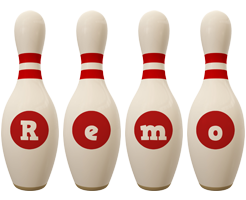 Remo bowling-pin logo
