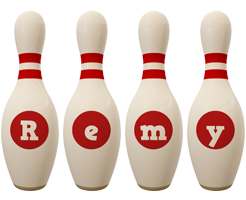 Remy bowling-pin logo