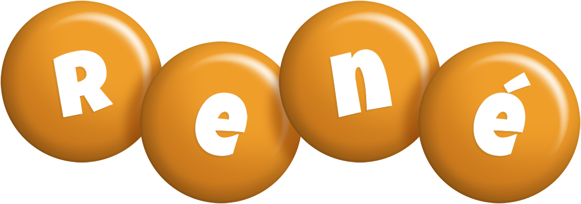 René candy-orange logo