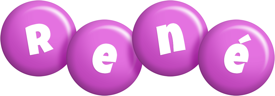 René candy-purple logo