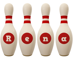 Rena bowling-pin logo