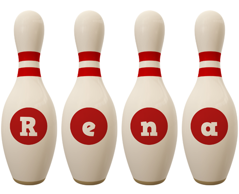 Rena bowling-pin logo