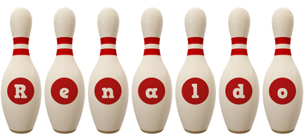 Renaldo bowling-pin logo