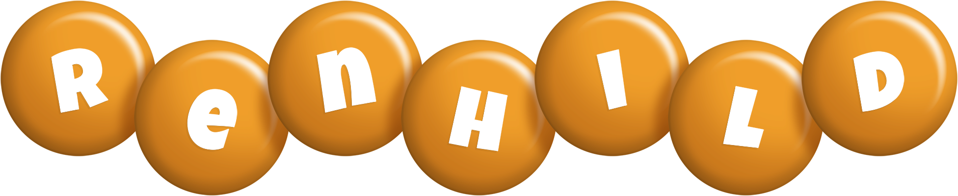 Renhild candy-orange logo