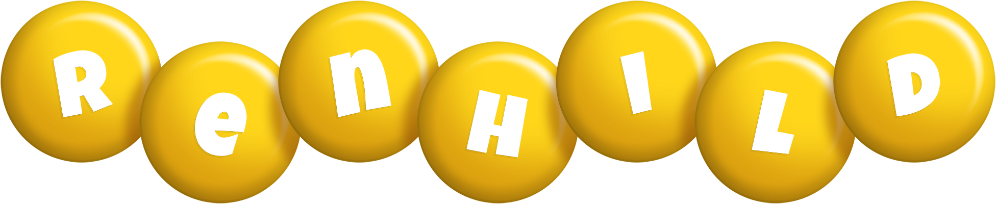 Renhild candy-yellow logo