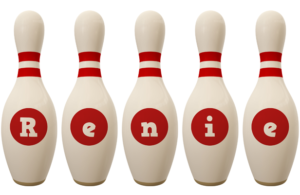 Renie bowling-pin logo
