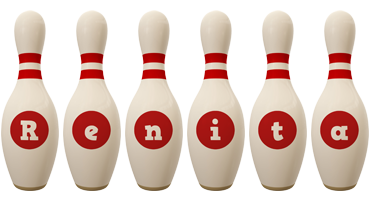 Renita bowling-pin logo