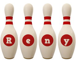 Reny bowling-pin logo