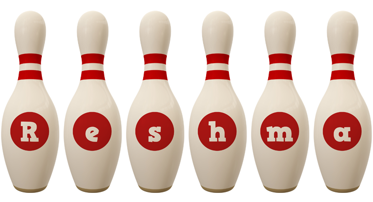 Reshma bowling-pin logo