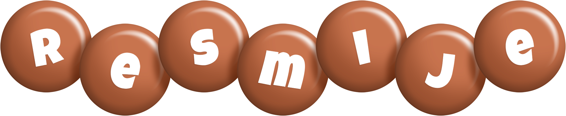 Resmije candy-brown logo