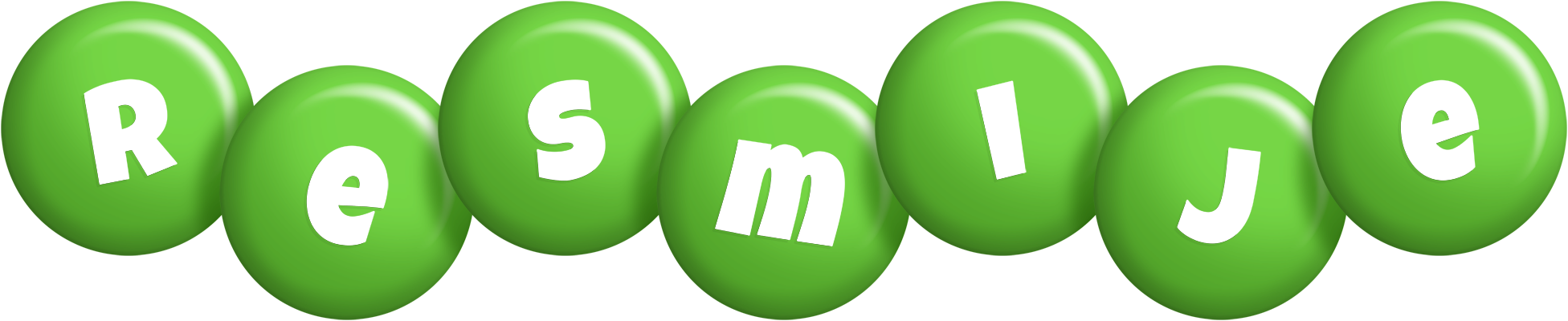 Resmije candy-green logo