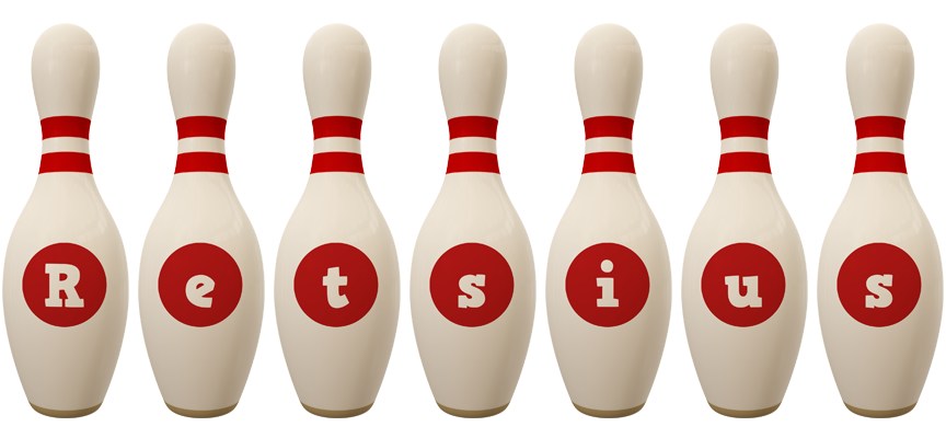 Retsius bowling-pin logo