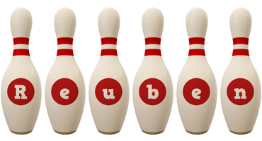 Reuben bowling-pin logo