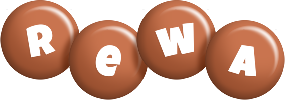 Rewa candy-brown logo