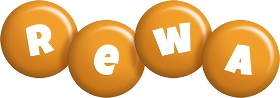 Rewa candy-orange logo