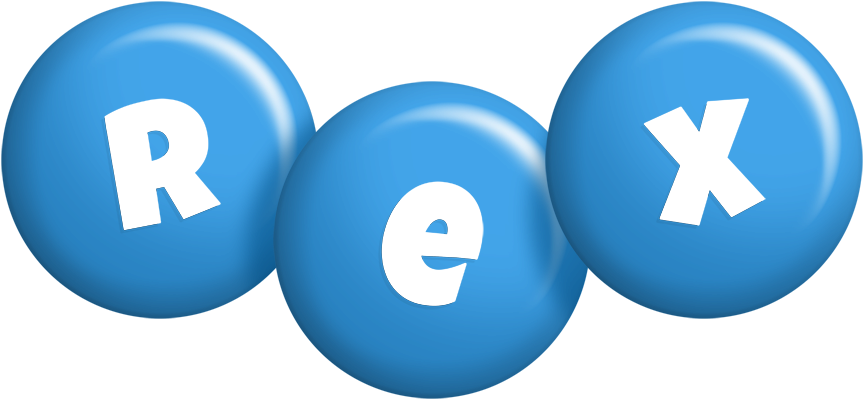 Rex candy-blue logo
