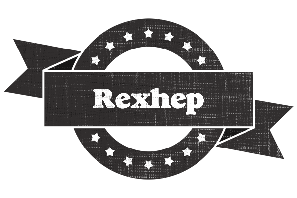 Rexhep grunge logo