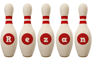 Rezan bowling-pin logo