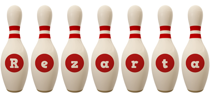 Rezarta bowling-pin logo
