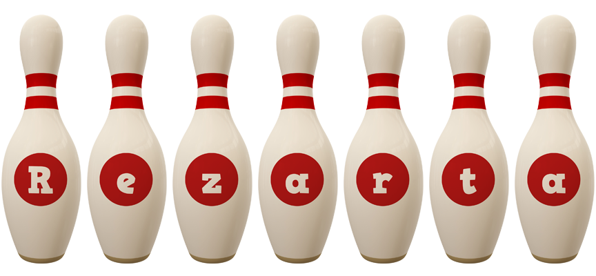 Rezarta bowling-pin logo