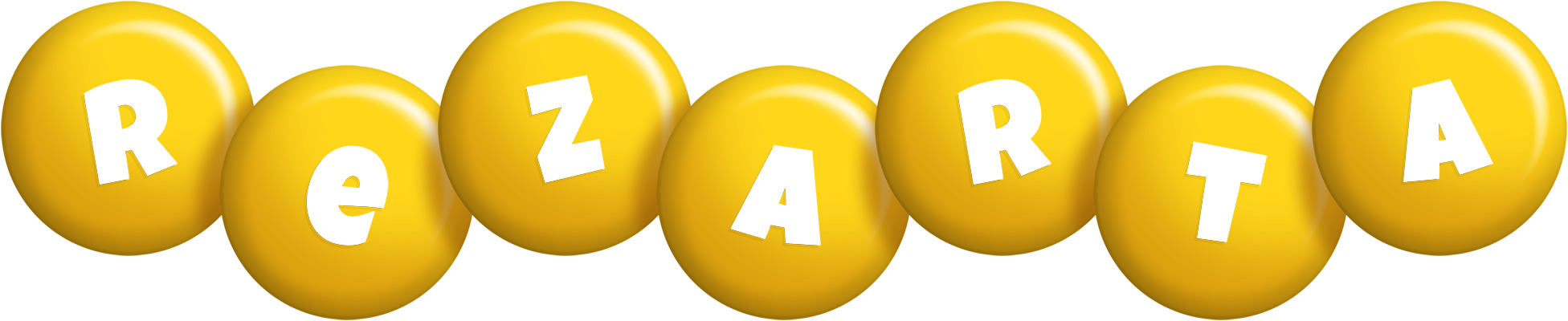 Rezarta candy-yellow logo