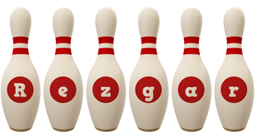 Rezgar bowling-pin logo