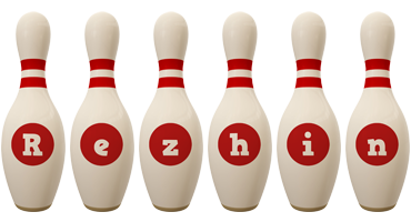 Rezhin bowling-pin logo