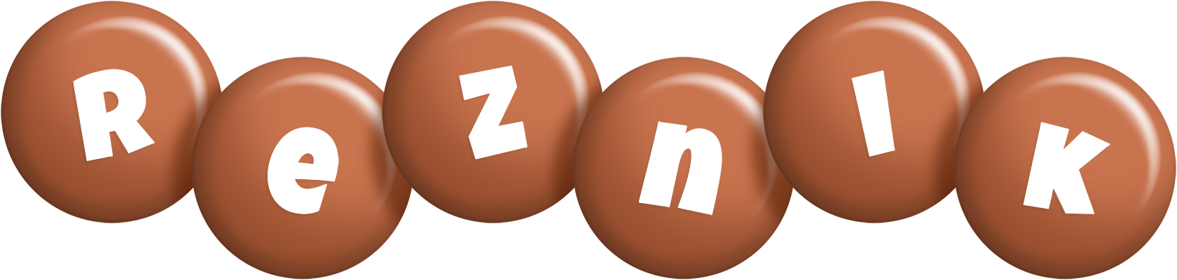 Reznik candy-brown logo