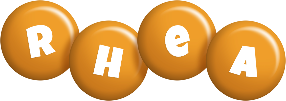 Rhea candy-orange logo