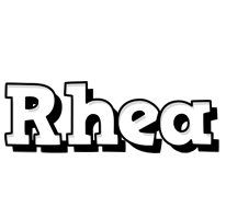 Rhea snowing logo