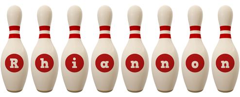 Rhiannon bowling-pin logo