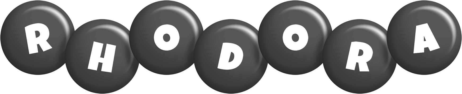 Rhodora candy-black logo