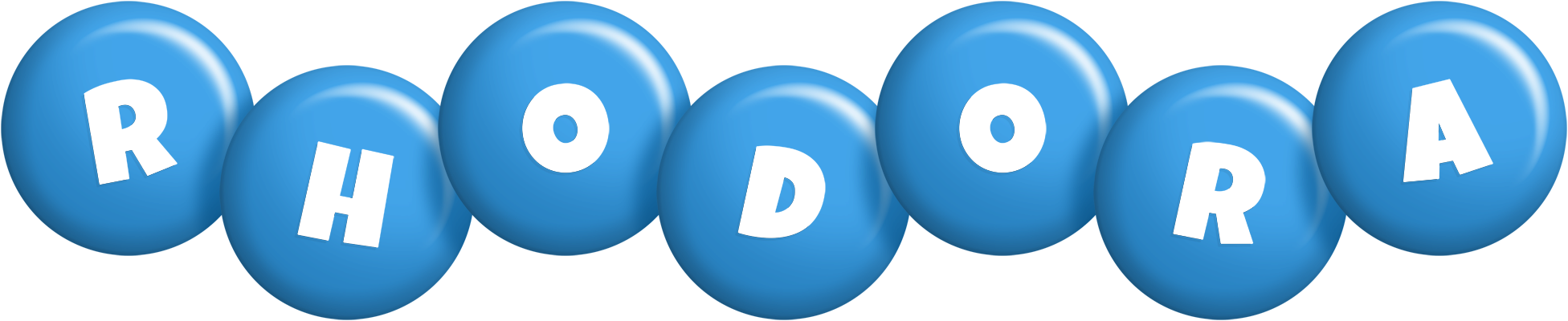 Rhodora candy-blue logo