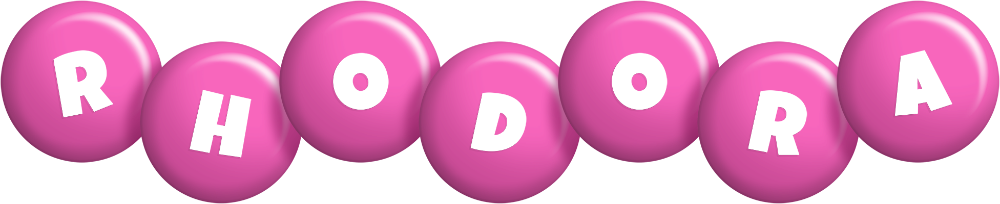 Rhodora candy-pink logo