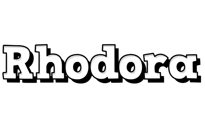 Rhodora snowing logo