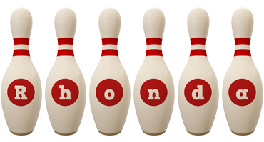 Rhonda bowling-pin logo