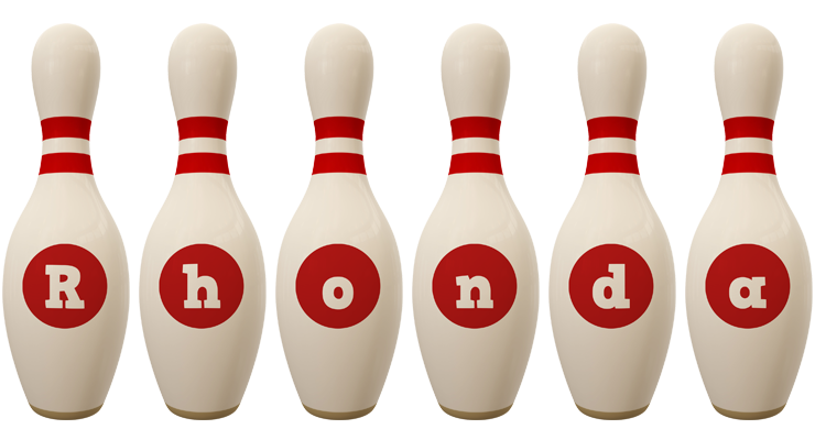 Rhonda bowling-pin logo