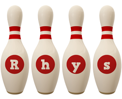 Rhys bowling-pin logo