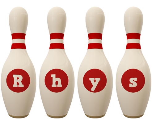 Rhys bowling-pin logo