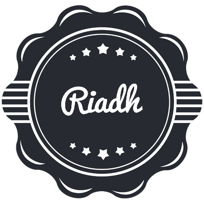 Riadh badge logo