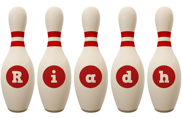 Riadh bowling-pin logo