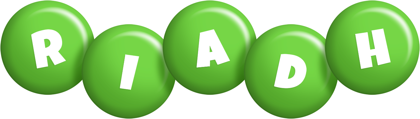 Riadh candy-green logo
