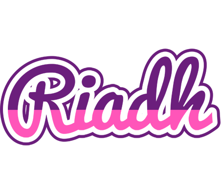 Riadh cheerful logo